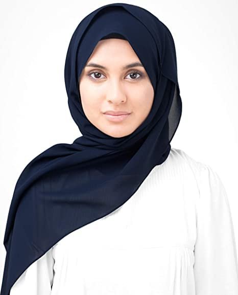 ICW Girls Georgette Solid Plain Scarf – The Perfect Hijab for Your Umrah Journey
